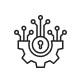 An icon depicting a gear with a keyhole at the center, surrounded by circuit lines.