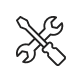 A graphic of a wrench and screwdriver crossed over each other.