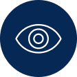 Eye icon within a circular blue background.