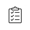 A clipboard with checkmarks on a checklist.