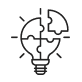 A lightbulb icon made up of puzzle pieces.