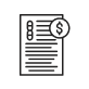 Invoice icon with a dollar sign.