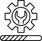 An icon representing a gear with a wrench inside it and a progress bar below.
