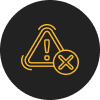 Icon of a warning triangle with an exclamation mark