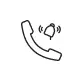 An icon of a telephone receiver with a notification bell.