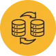Icon representing data transfer,